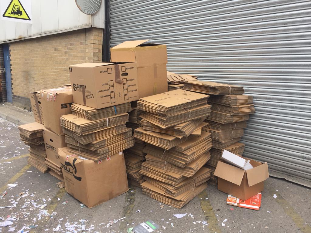 Cardboard, packaging and junk collection