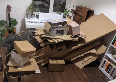 cardboard junk collection