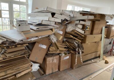 cardboard rubbish collection